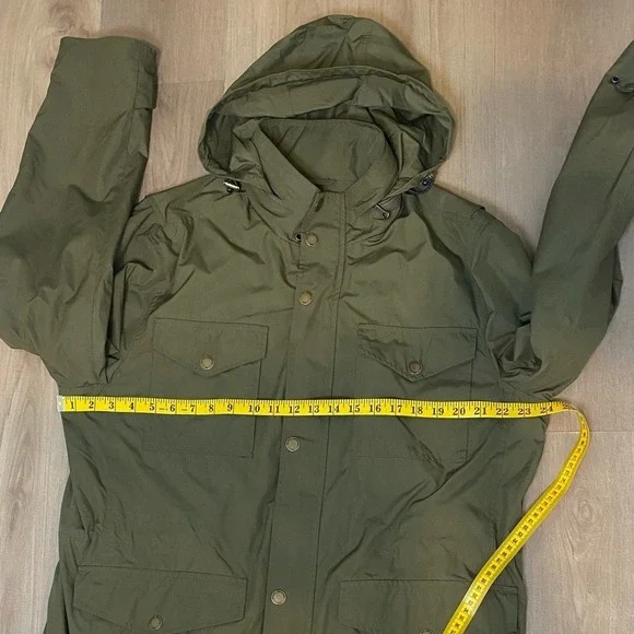 Brooks‎ Brothers Men's Hooded Field Jacket Parka Green Water Repellent Size L